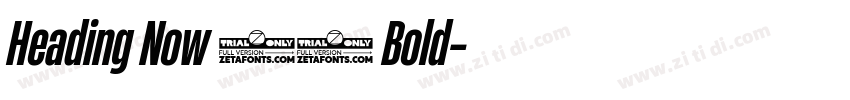 Heading Now 86 Bold字体转换